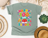 Happy 100th Day Of School graphic tee in Bay