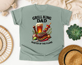 Grill King Dad Master Of The Flame Brown graphic tee in Bay