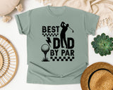Best Dad By Par White graphic tee in Bay