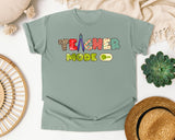 Teacher Mode On graphic tee in Bay
