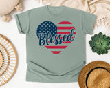 Blessed graphic tee in Bay