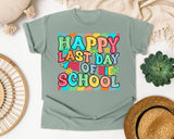 Happy Last Day Of School Bright graphic tee in Bay