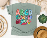 ABCD Teacher Tour Marquee graphic tee in Bay