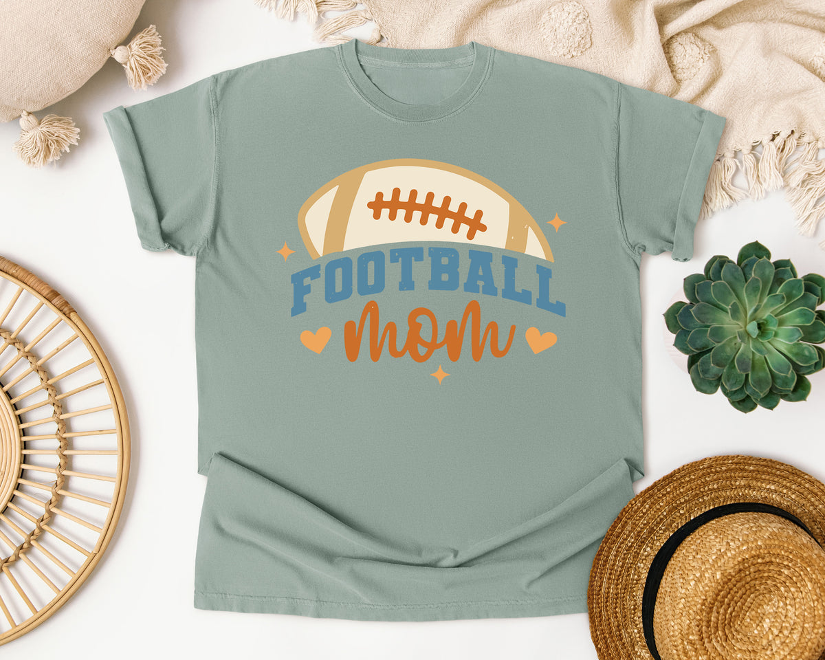 Football Mom Blue Ball graphic tee in Bay