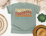 Football Football Football Mom graphic tee in Bay