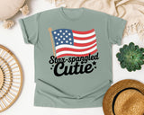 Star Spangled Cutie Black 2 graphic tee in Bay
