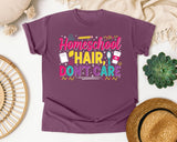 Homeschool Hair Dont Care Bright graphic tee in Berry