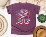 4th Of July graphic tee in Berry