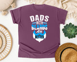 Dads With Beards Are Better White 3 graphic tee in Berry