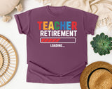 Teacher Retirement Loading graphic tee in Berry