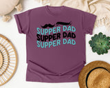 Super Dad Black graphic tee in Berry