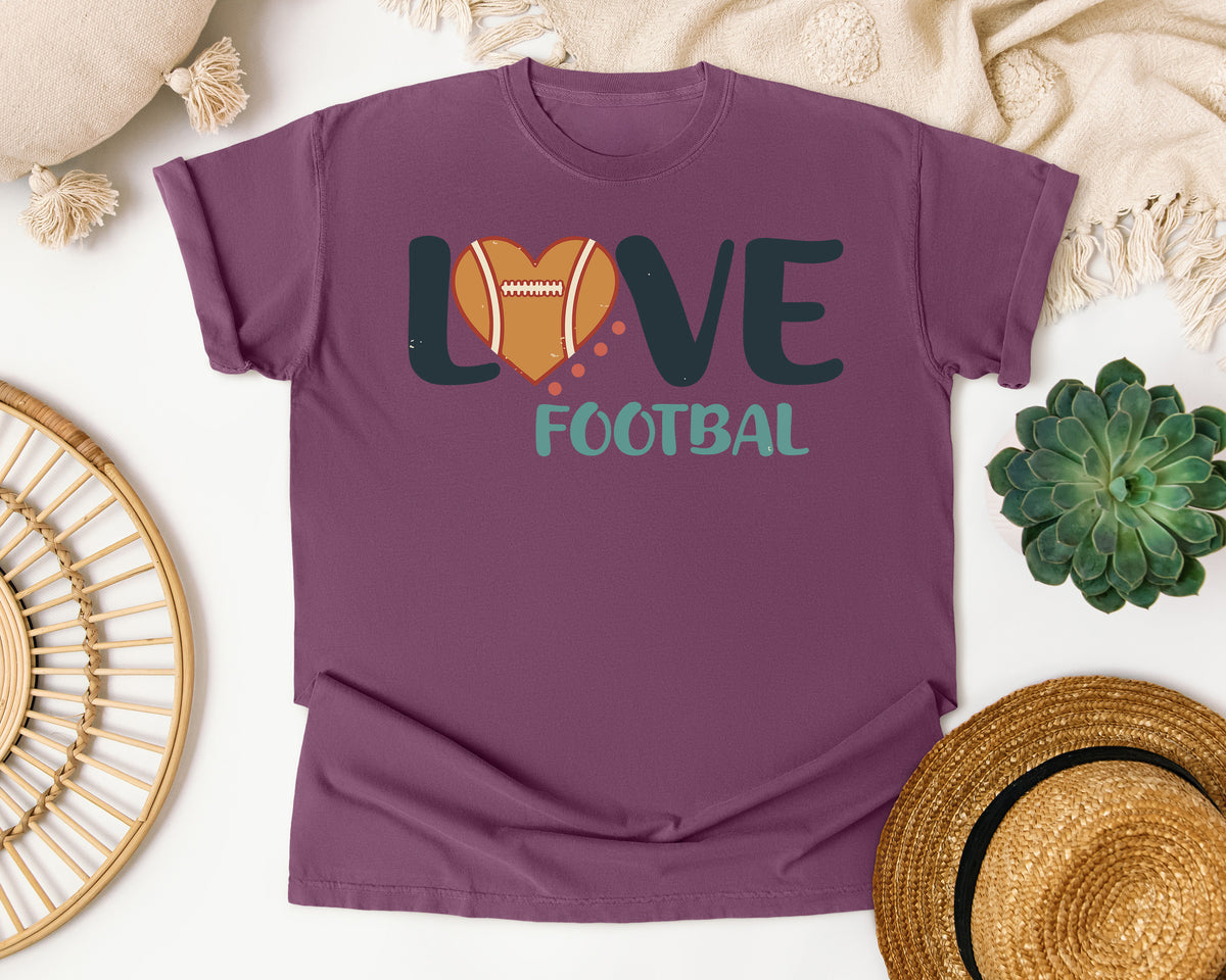 Love Football Heart graphic tee in Berry
