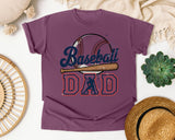 Baseball Dad Bat Retro graphic tee in Berry