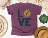 Love Football Vertical graphic tee in Berry