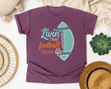 Livin That Football Mom Life Retro graphic tee in Berry