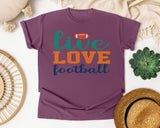 Live Love Football graphic tee in Berry