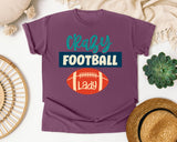 Crazy Football Lady graphic tee in Berry