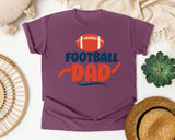 Football Dad Navy Script graphic tee in Berry