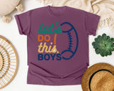 Lets Do This Boys Ball graphic tee in Berry