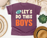 Lets Do This Boys Bold graphic tee in Berry