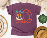 Lets Do This Girls graphic tee in Berry