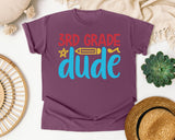 3rd Grade Dude White 2 3 graphic tee in Berry