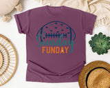 Sunday Funday Football Hearts graphic tee in Berry