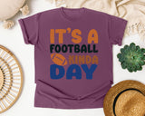 Its A Football Kinda Day graphic tee in Berry