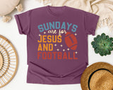 Sundays Are For Jesus And Football graphic tee in Berry