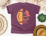 I Am Your Biggest Fan Football graphic tee in Berry
