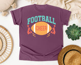 Football Cheer Pom Poms graphic tee in Berry