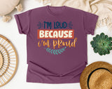Im Loud Because Im Proud Boxed graphic tee in Berry
