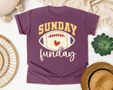 Sunday Funday Football Heart graphic tee in Berry