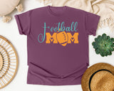 Football Mom Orange graphic tee in Berry