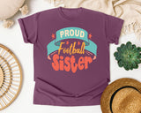 Proud Football Sister Banner graphic tee in Berry