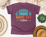 Game Day Vibes Distressed graphic tee in Berry