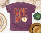 Game Day Heart Ball graphic tee in Berry
