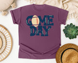 Game Day Navy Cutout graphic tee in Berry
