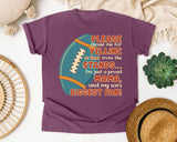 Please Excuse Me For Yelling From The Stands graphic tee in Berry