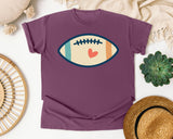 Football Cream Retro graphic tee in Berry