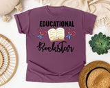 Educational Rockstar Book graphic tee in Berry