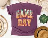 Game Day Checkered graphic tee in Berry