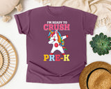 Im Ready To Crush Pre-K Unicorn graphic tee in Berry