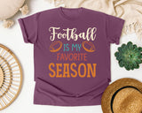 Football Is My Favorite Season Orange graphic tee in Berry