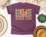 Game Day Stacked Bow Repeat graphic tee in Berry