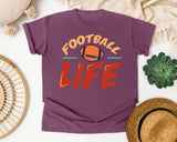 Football Life graphic tee in Berry