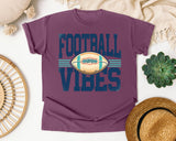 Football Vibes Navy Bold graphic tee in Berry