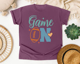 Game On Football Teal graphic tee in Berry