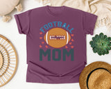 Football Mom Hearts graphic tee in Berry