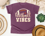 Football Vibes Cream graphic tee in Berry